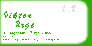 viktor urge business card